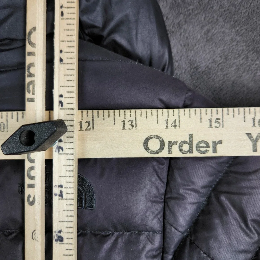 The North Face Paulette Long‎ Puffer Coat Womens XS Black 550 Down Fill Zip Up